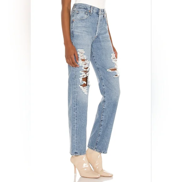 COH Citizens Of Humanity Emery Long Mid Rise Relaxed Straight Jeans Size 23 - Picture 3 of 16